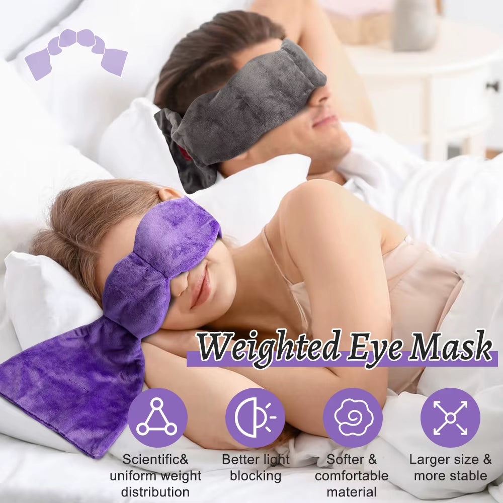 Weighted Eye Mask Sleeping Mask for Light Blocking Travel Eye Blindfold for Relaxation Gravity Sleep Patchs Eyeshade Sleepmask